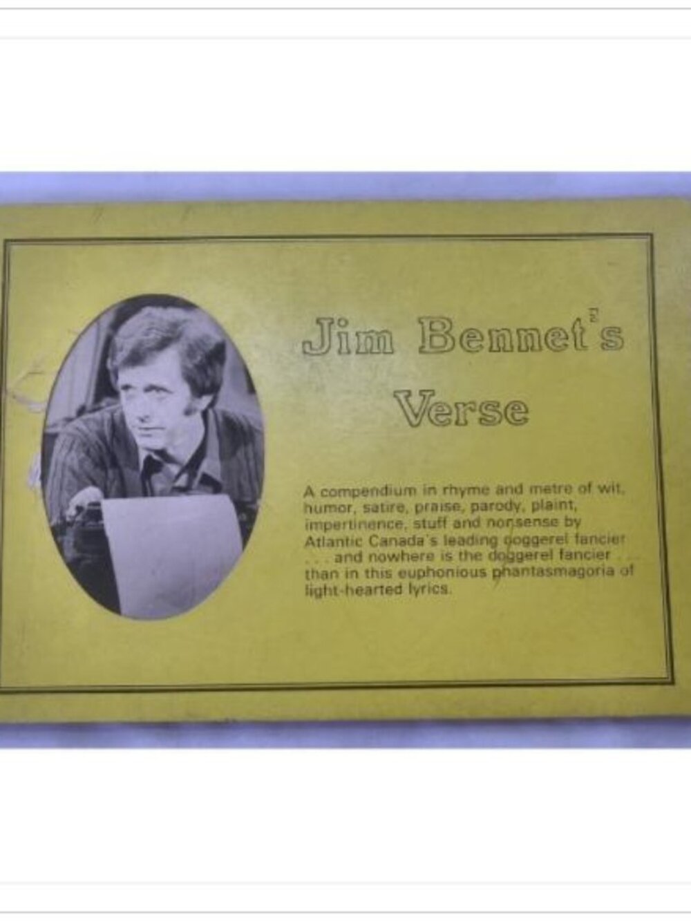 Jim Bennet's Verse James L. Bennet 1979 First Edition Paperback Book Vintage